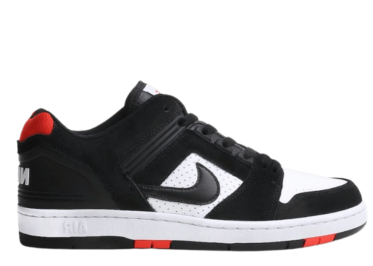 Nike SB Air Force 2 Low Black White Habanero Red