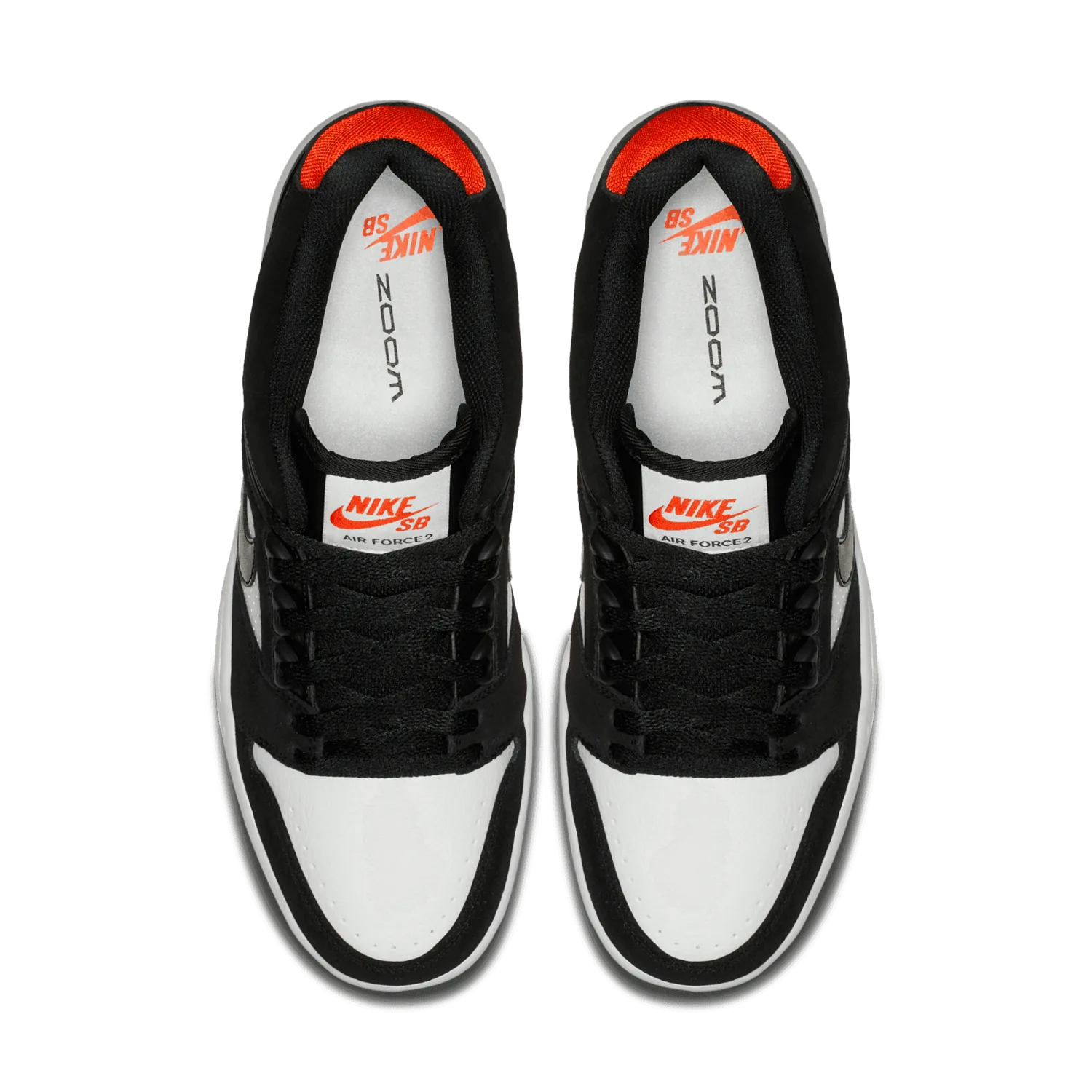 Nike SB Air Force 2 Low Black White Habanero Red image 3