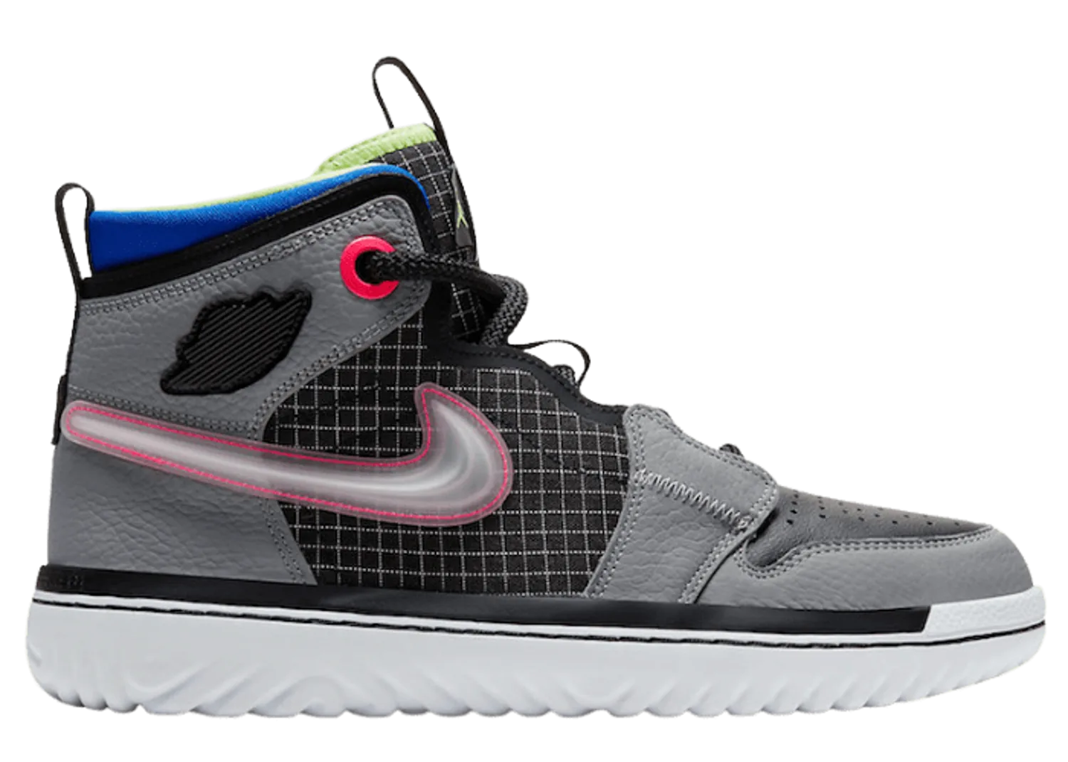 Jordan 1 High React Black Particle Grey