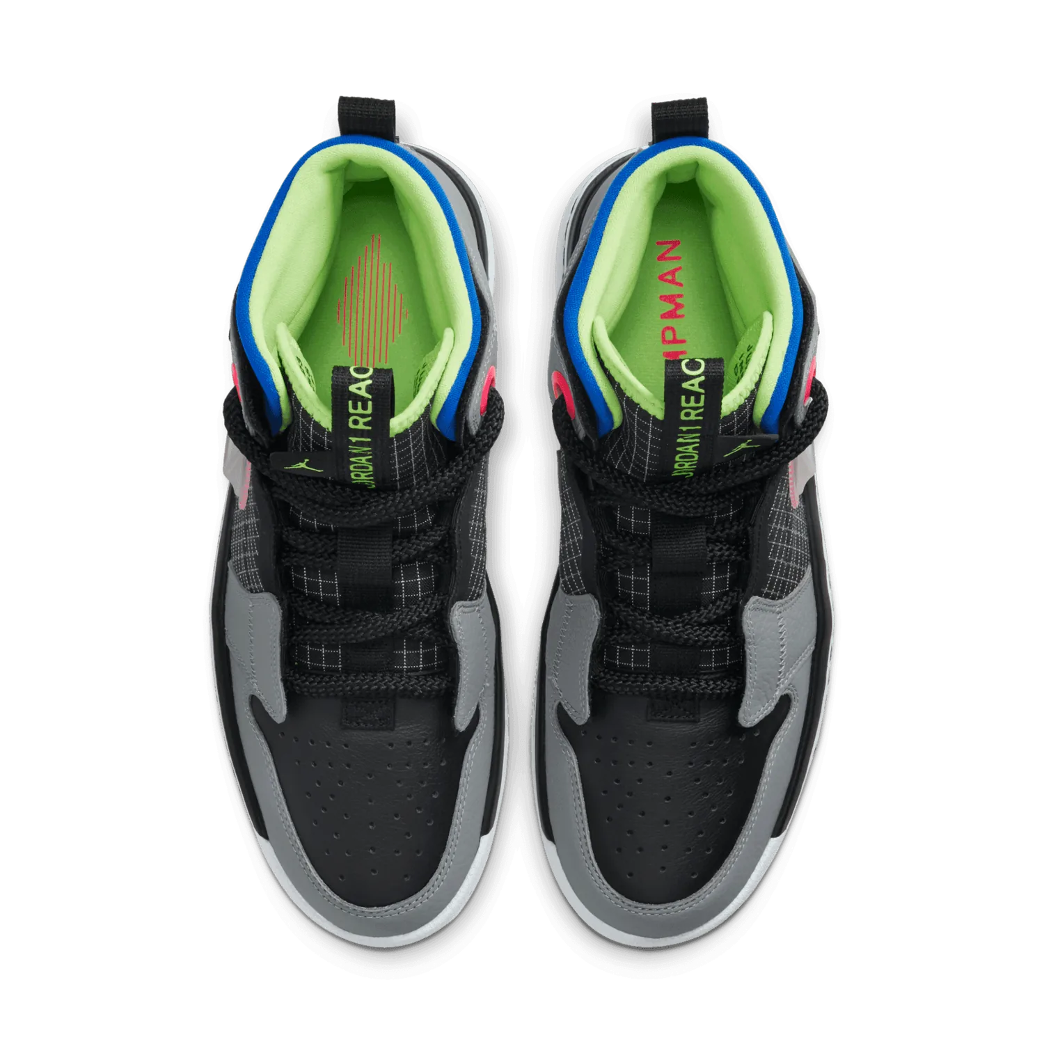 Jordan 1 High React Black Particle Grey image 3