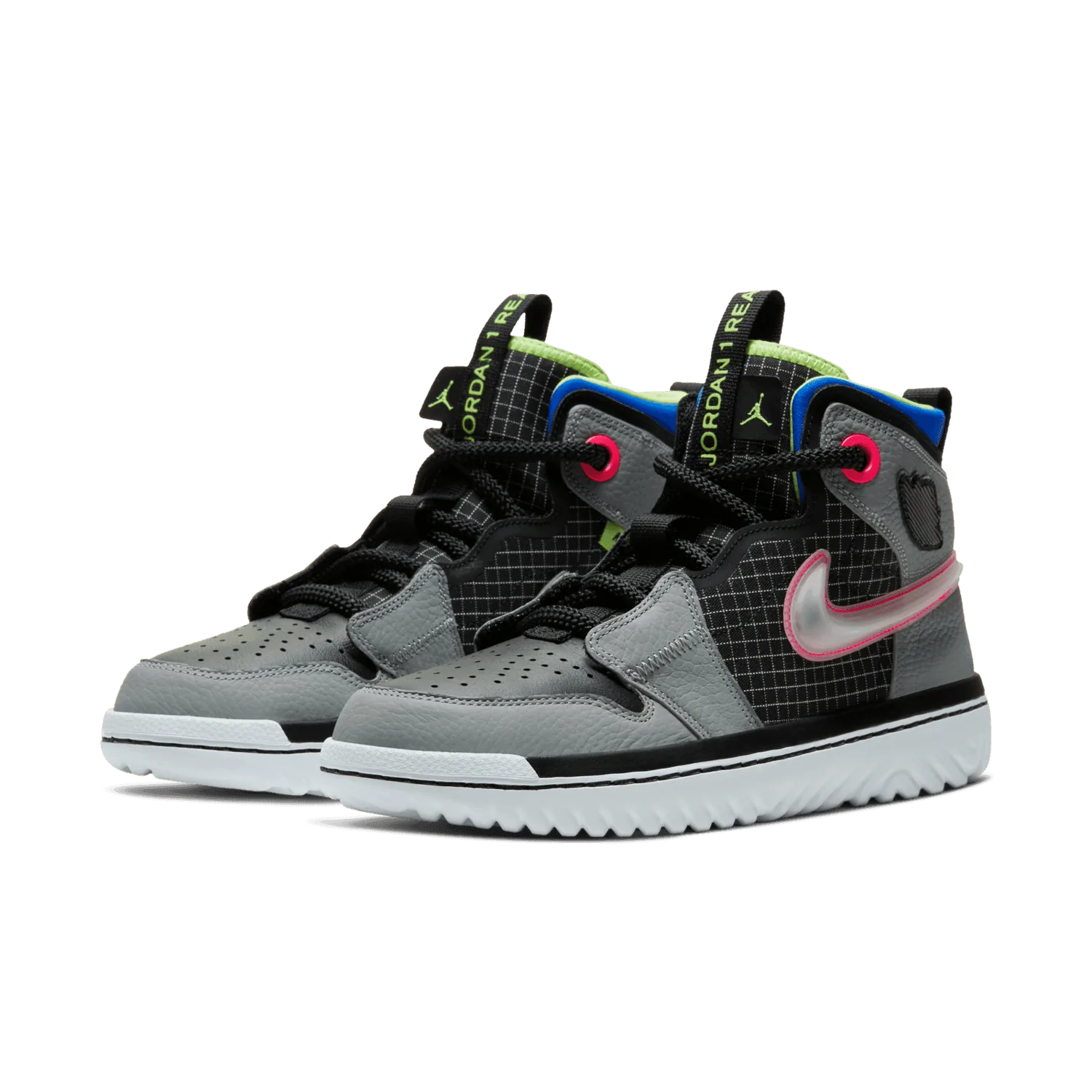 Jordan 1 High React Black Particle Grey image 4