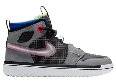 Jordan 1 High React Black Particle Grey