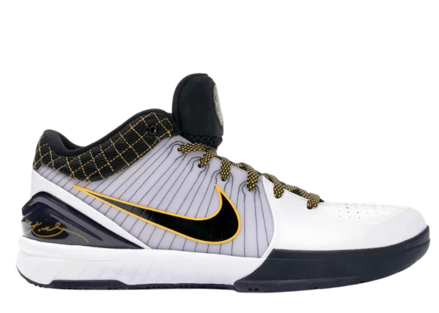 Nike Kobe 4 Protro White Black Del Sol