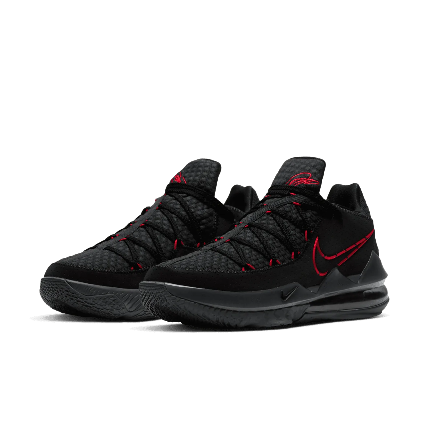 Nike LeBron 17 Low Black Red Dark Grey image 4