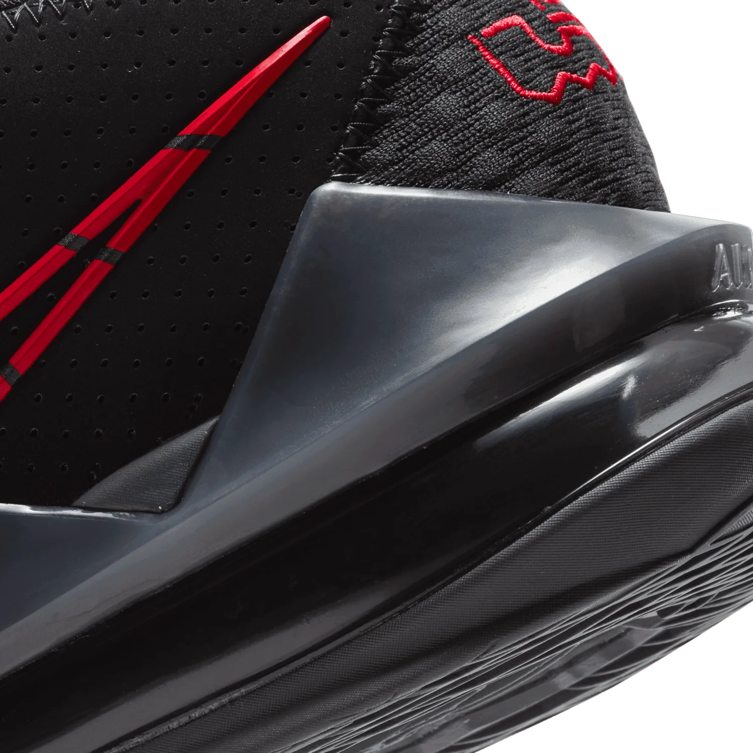 Nike LeBron 17 Low Black Red Dark Grey image 7