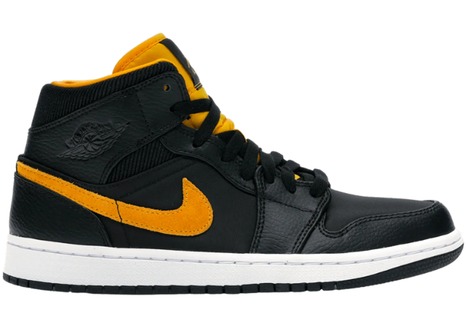 Jordan 1 Mid Black University Gold