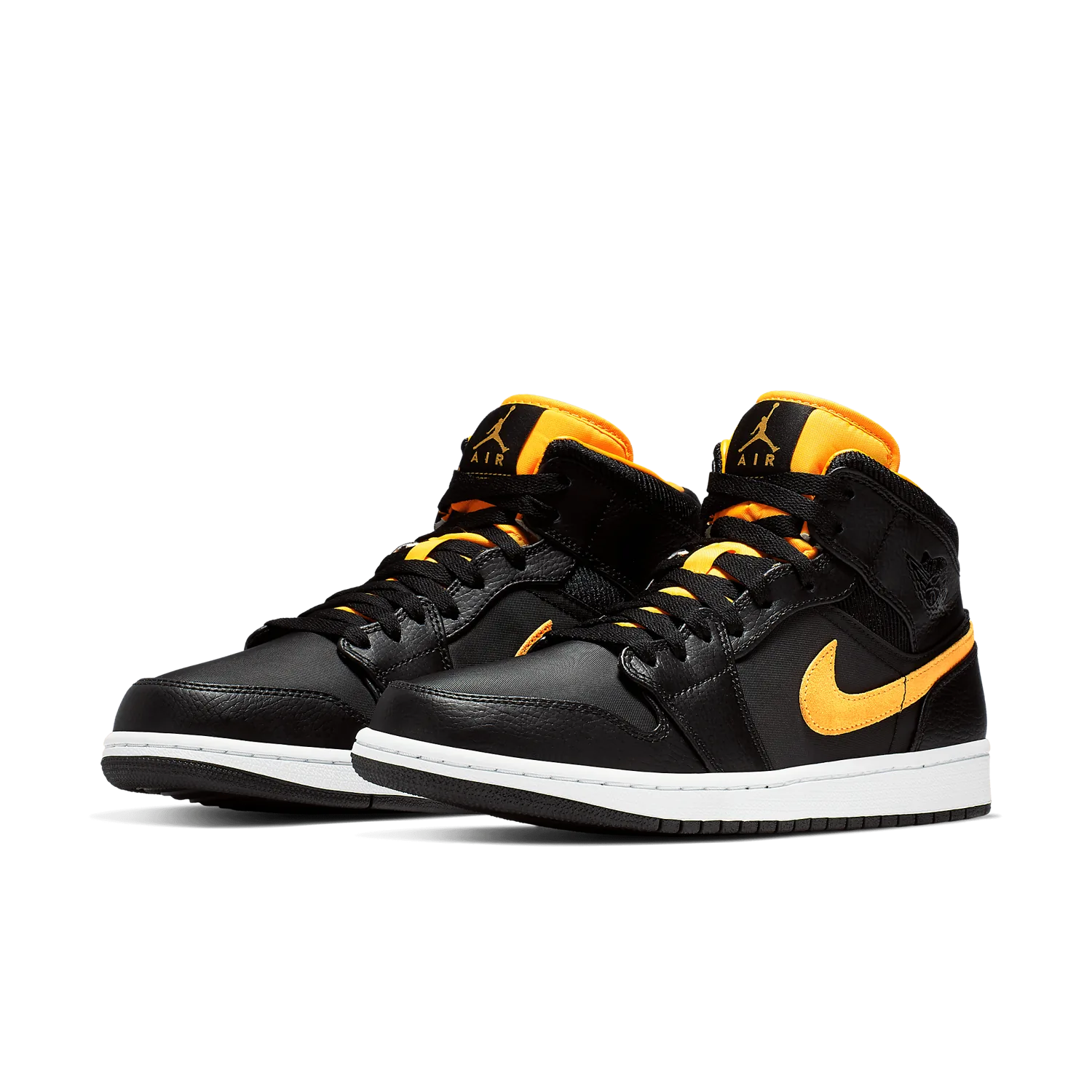 Jordan 1 Mid Black University Gold image 4
