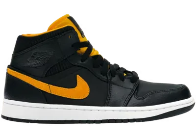 Jordan 1 Mid Black University Gold