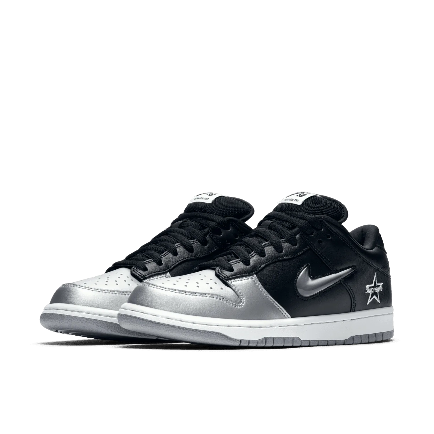 Nike SB Dunk Low Supreme Jewel Swoosh Silver image 4
