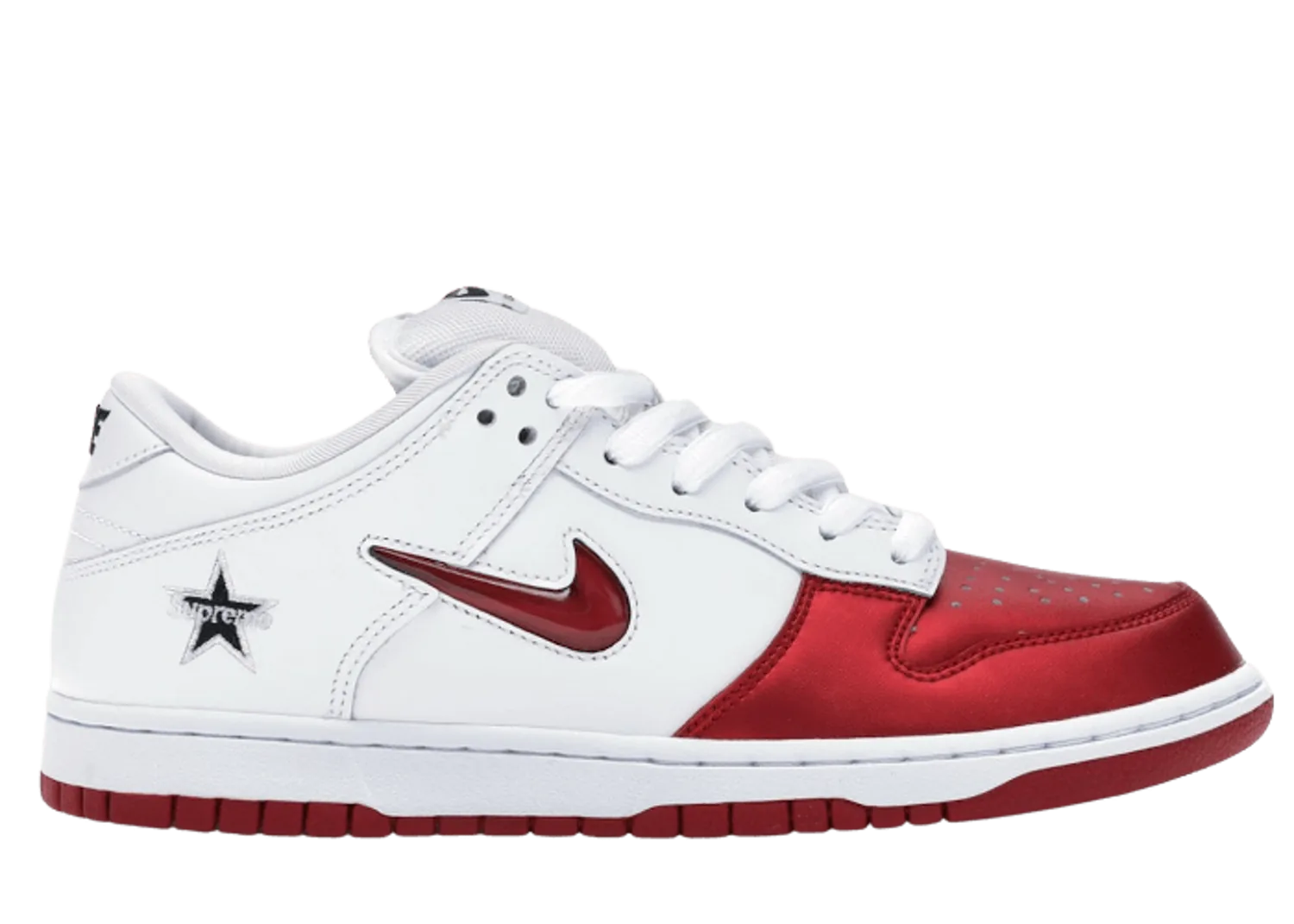 Nike SB Dunk Low Supreme Jewel Swoosh Red