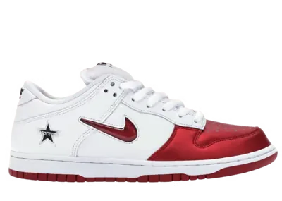 Nike SB Dunk Low Supreme Jewel Swoosh Red