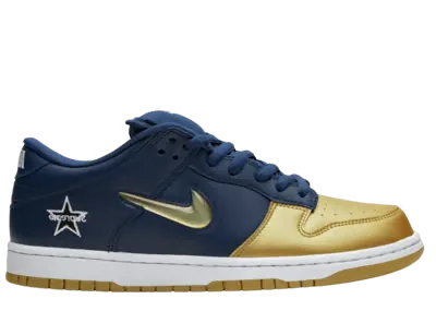 Nike SB Dunk Low Supreme Jewel Swoosh Gold