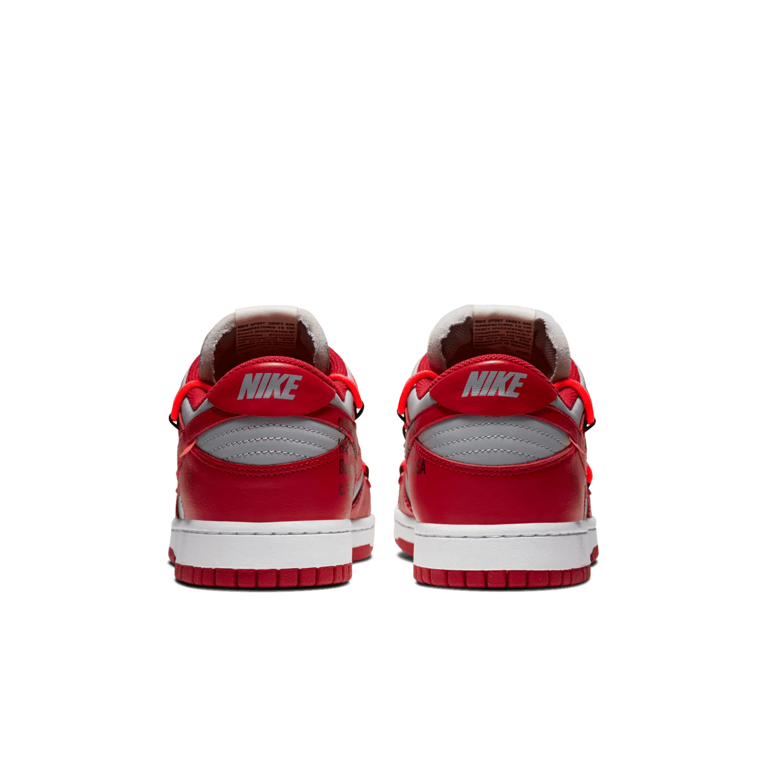 Nike Dunk Low Off-White University Red image 4