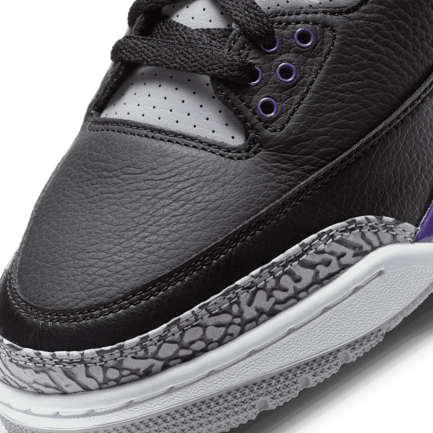 Air Jordan 3 Retro Black Court Purple image 6