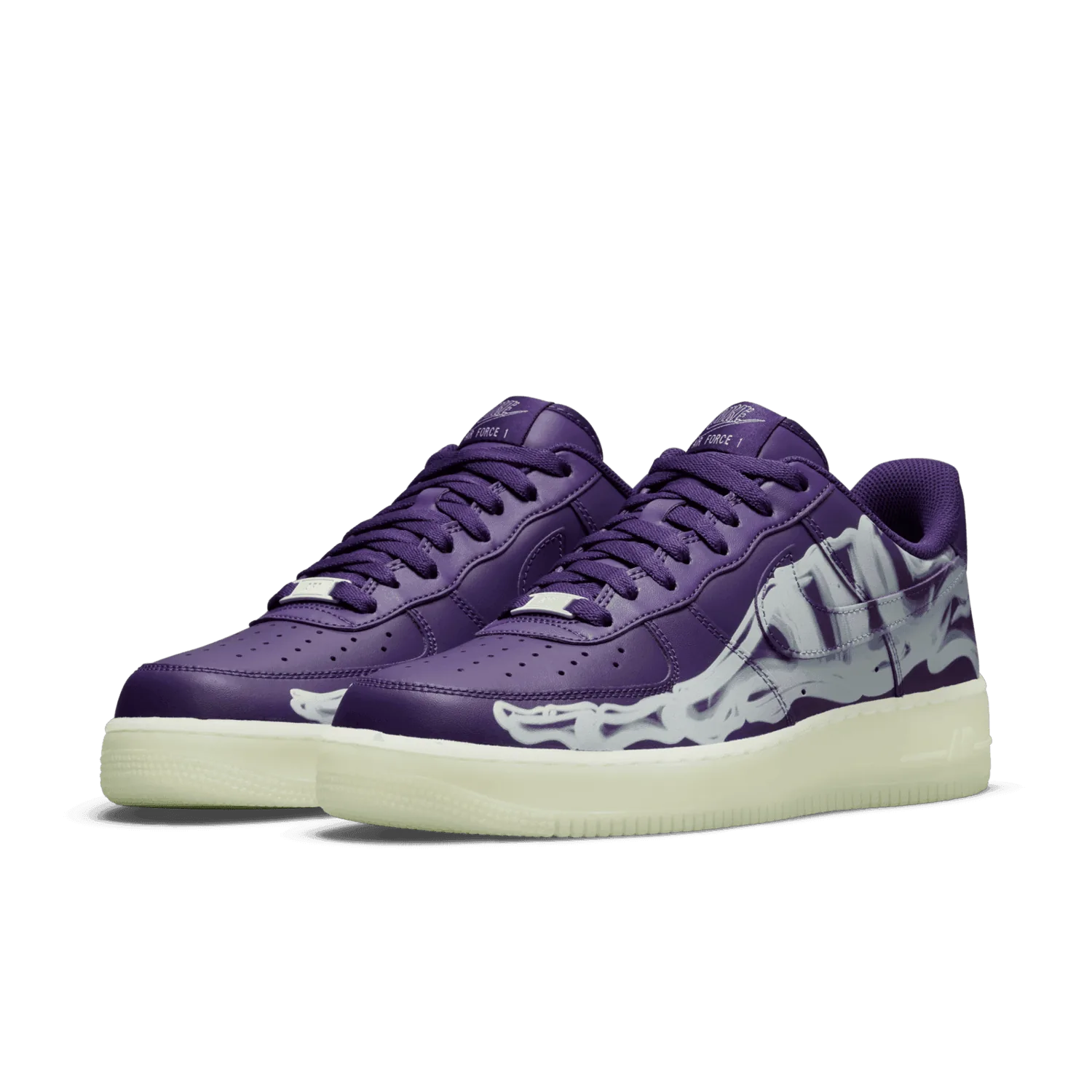 Nike Air Force 1 Low 07 QS Purple Skeleton Halloween (2021) image 3