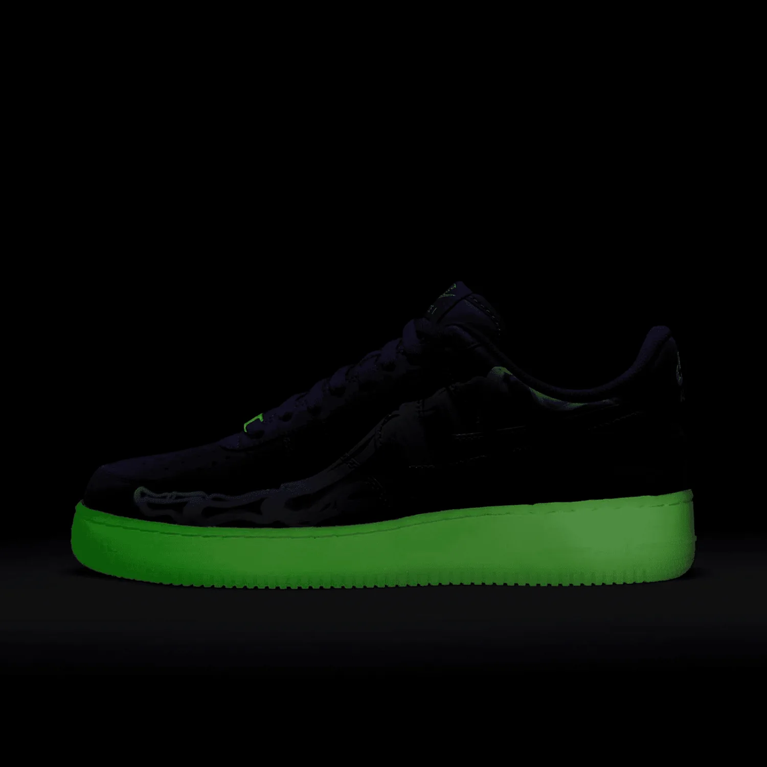 Nike Air Force 1 Low 07 QS Purple Skeleton Halloween (2021) image 7