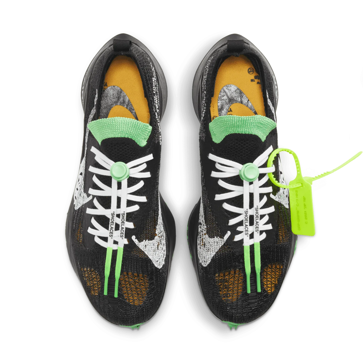 Nike Air Zoom Tempo NEXT% Off-White Black Scream Green image 3