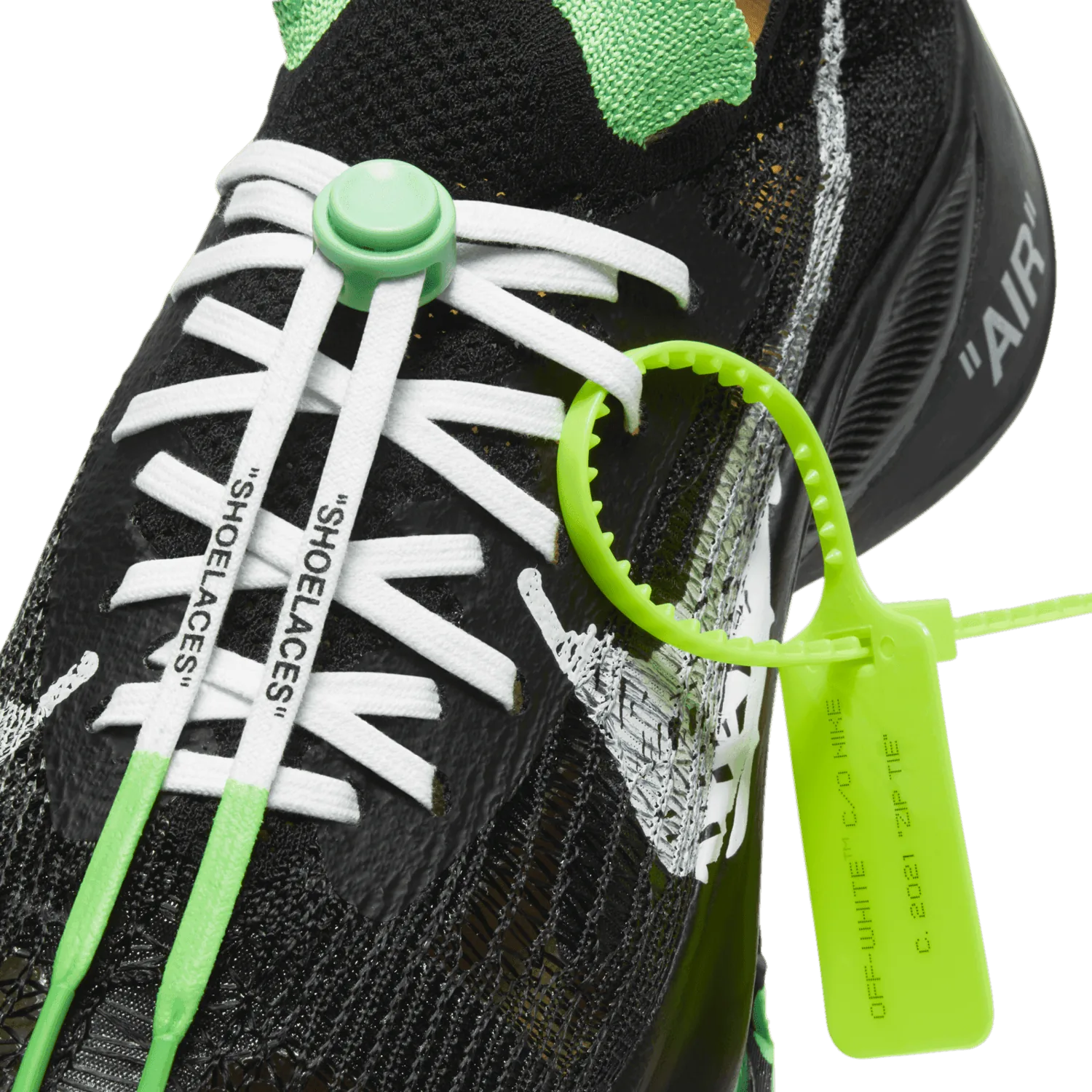 Nike Air Zoom Tempo NEXT% Off-White Black Scream Green image 8