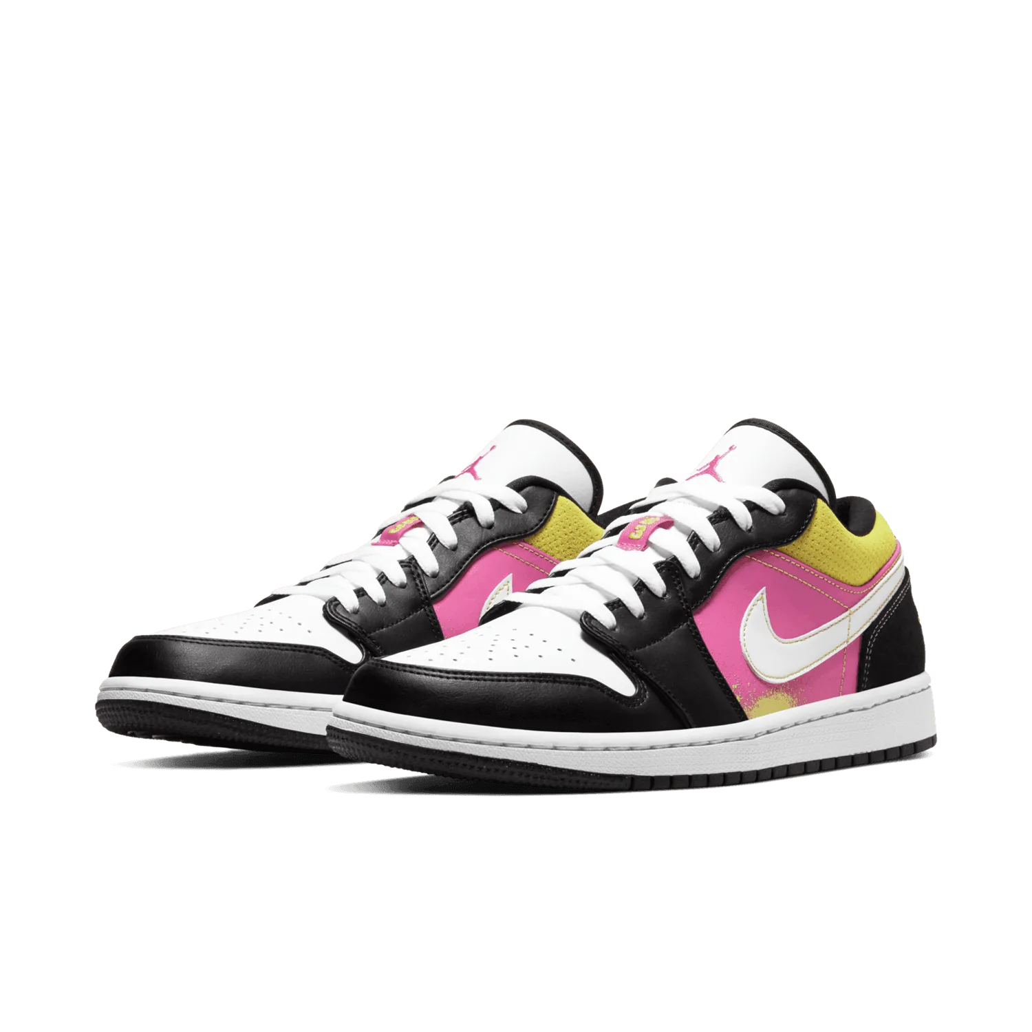 Jordan 1 Low Black Active Fuchsia Cyber image 4