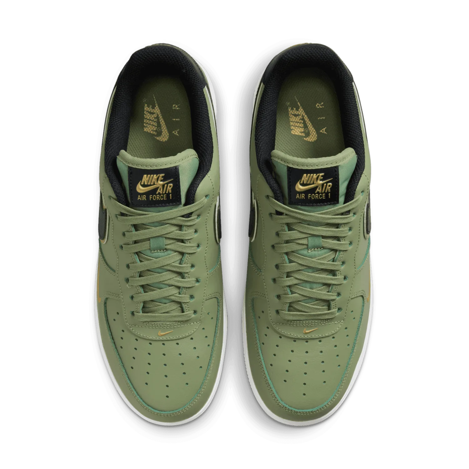 Nike Air Force 1 Low '07 LV8 Double Swoosh Olive Gold Black image 3