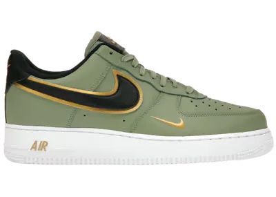 Nike Air Force 1 Low '07 LV8 Double Swoosh Olive Gold Black