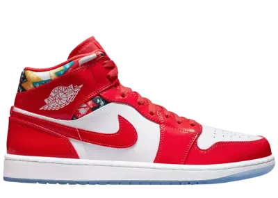 Jordan 1 Mid Barcelona Sweater Red Patent