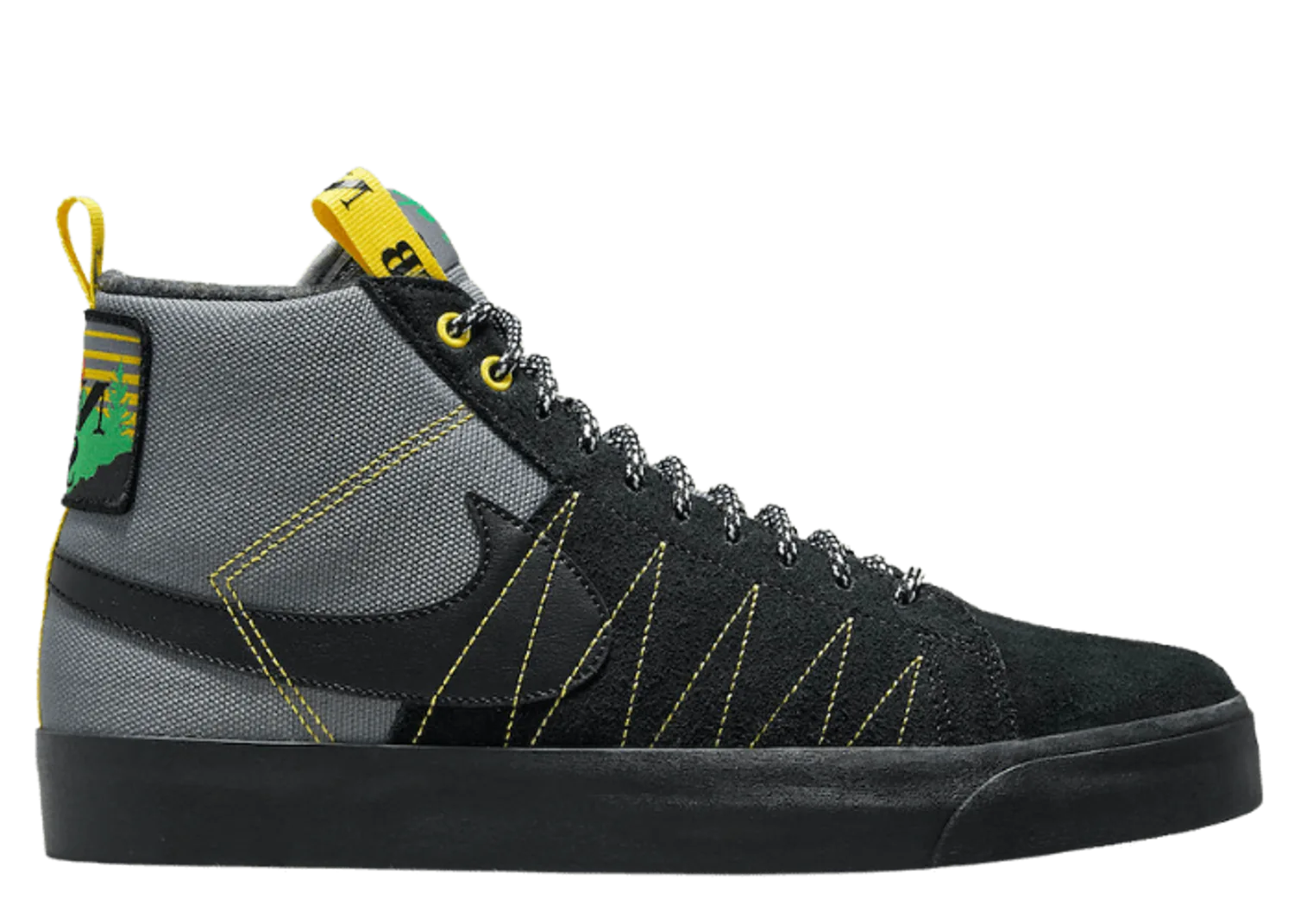 Nike SB Zoom Blazer Mid PRM Acclimate Cool Grey Yellow Strike