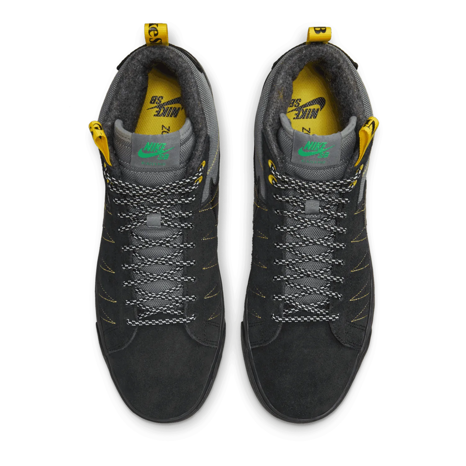 Nike SB Zoom Blazer Mid PRM Acclimate Cool Grey Yellow Strike image 3