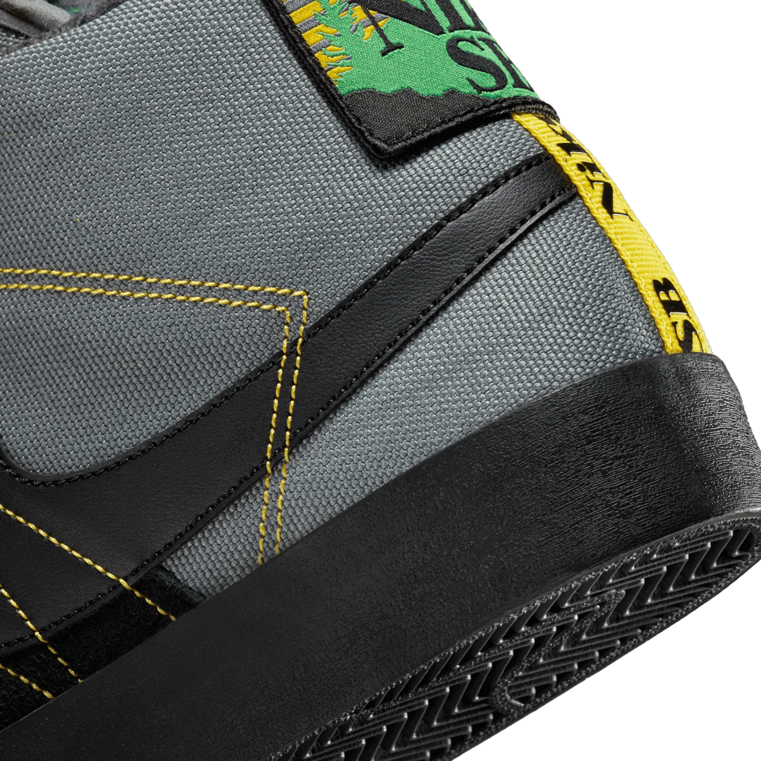 Nike SB Zoom Blazer Mid PRM Acclimate Cool Grey Yellow Strike image 7