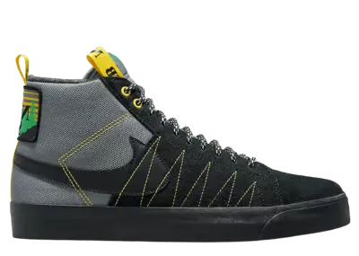 Nike SB Zoom Blazer Mid PRM Acclimate Cool Grey Yellow Strike