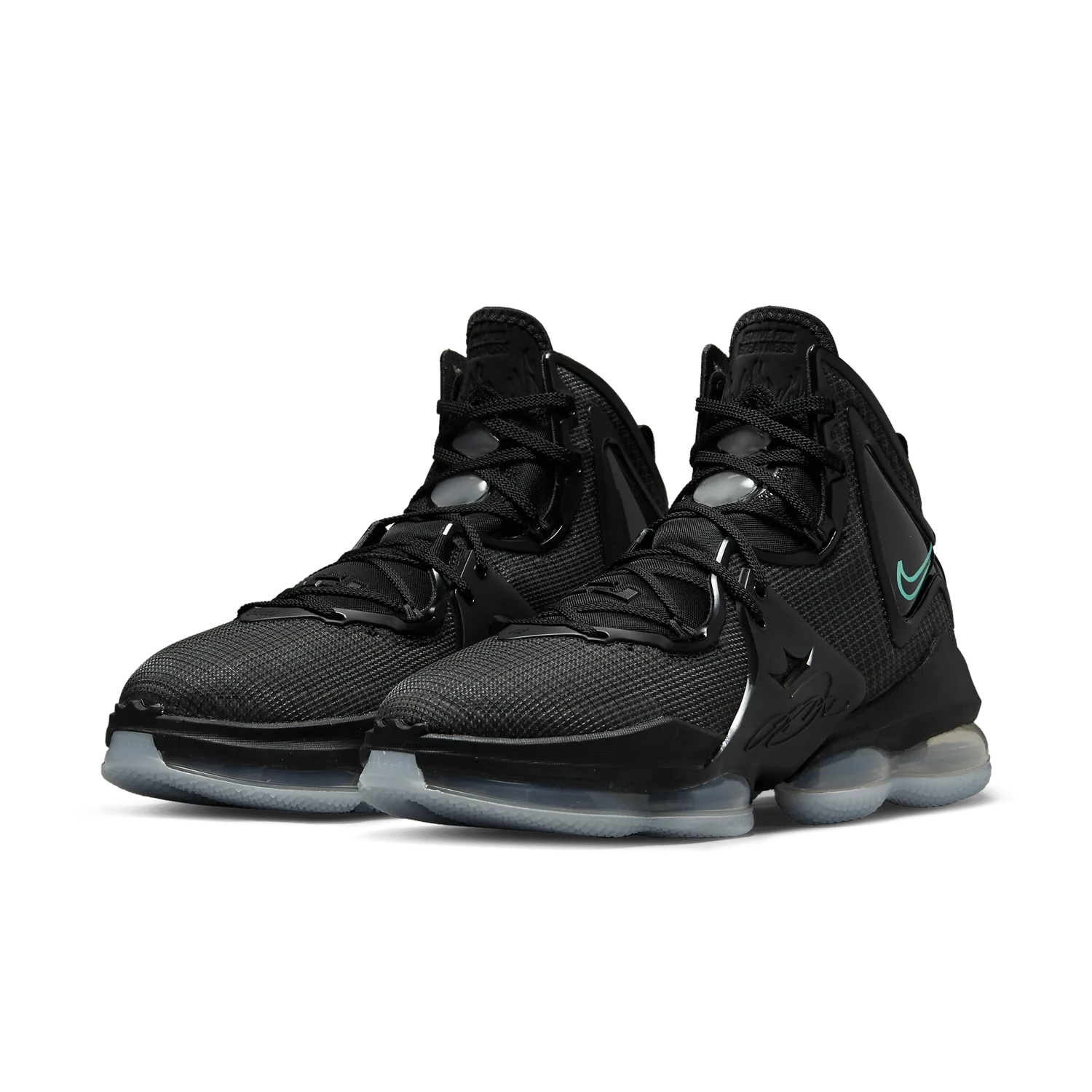 Nike LeBron 19 Black Aqua image 4