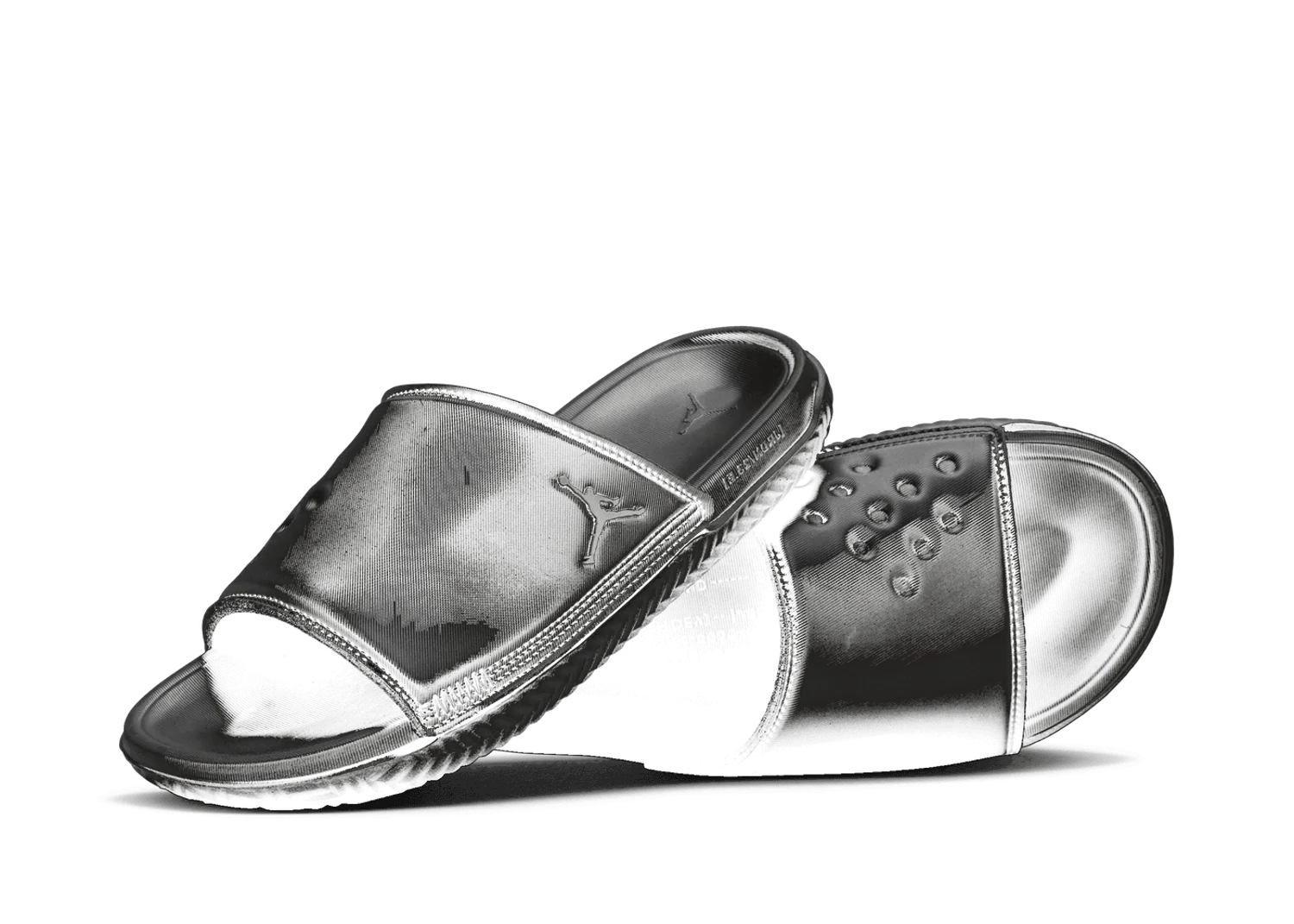 Jordan Play Slide 'Black Metallic Silver'