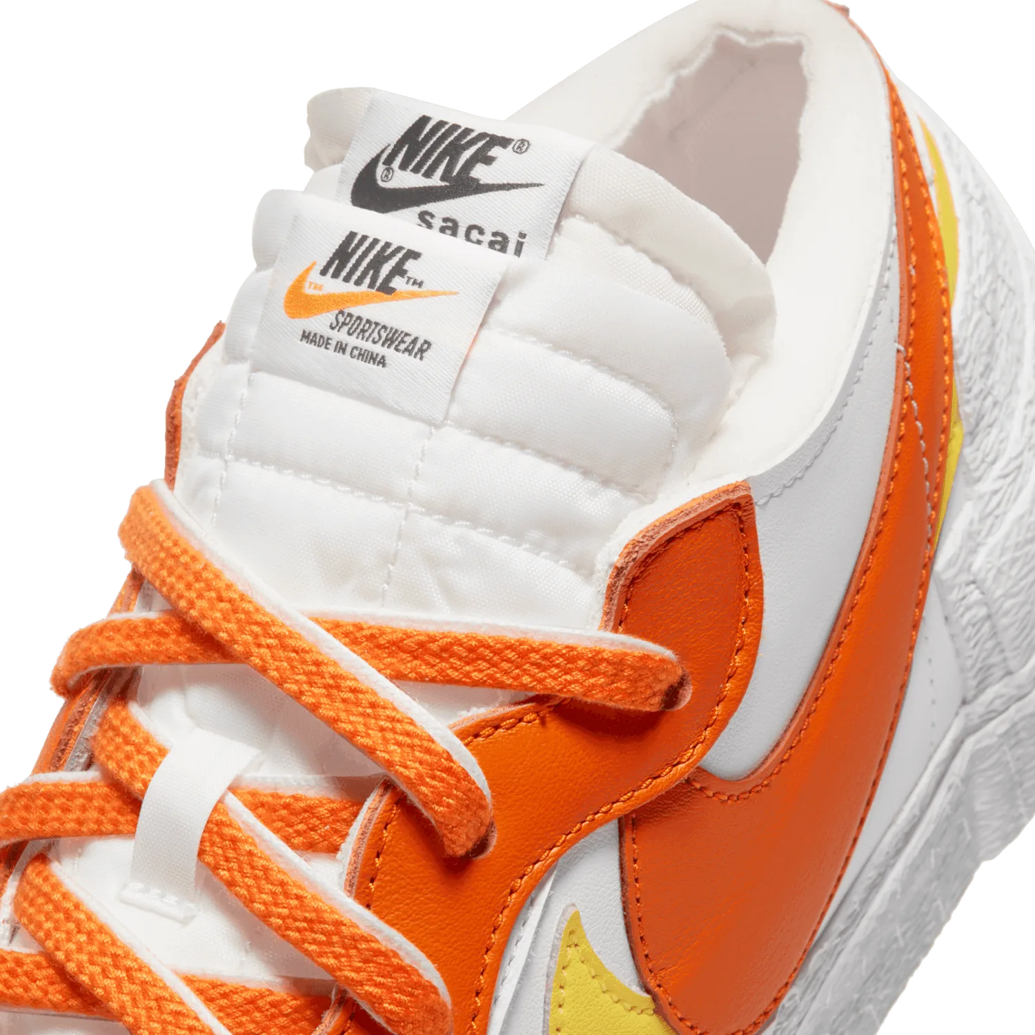 Nike Blazer Low sacai White Magma Orange image 8
