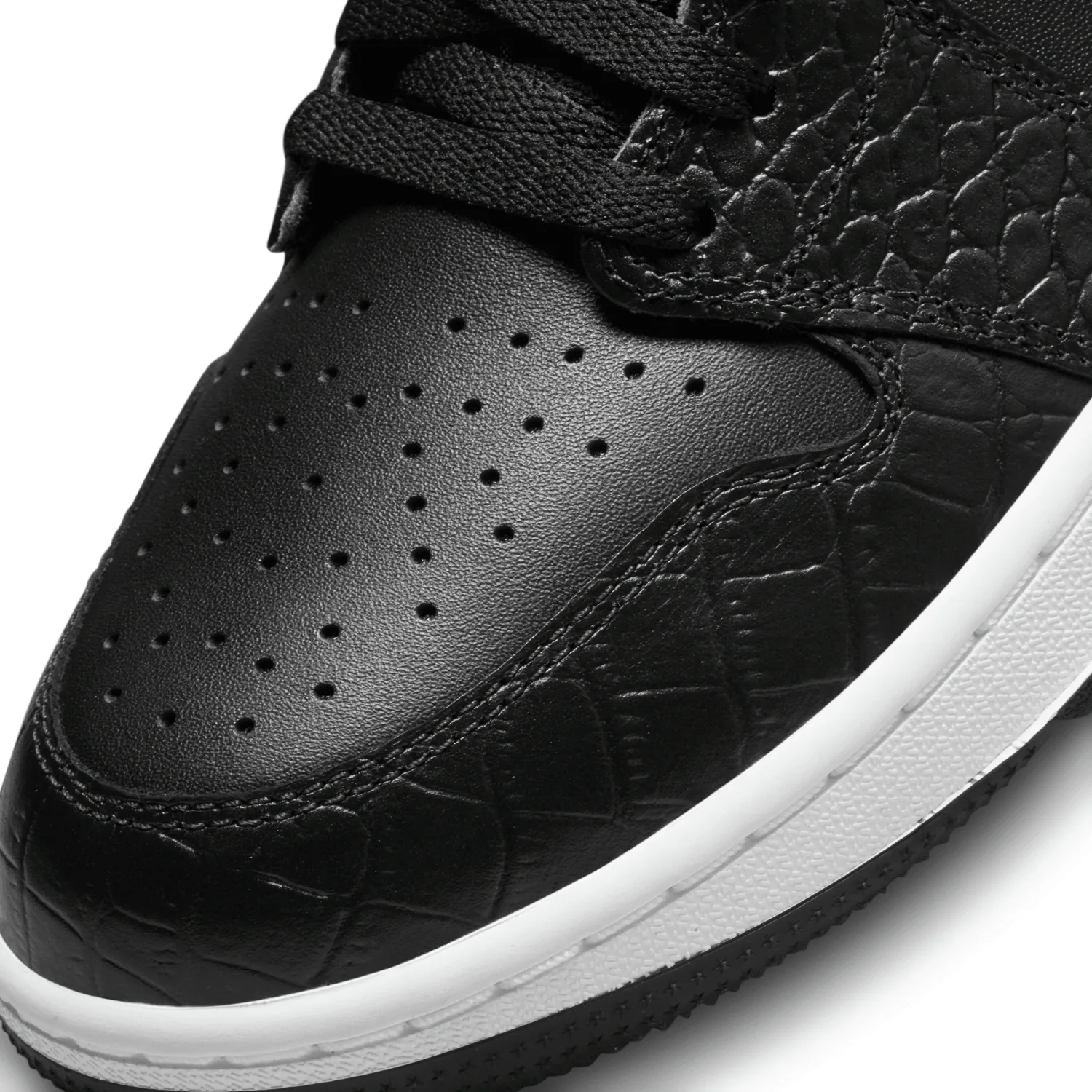 Air Jordan 1 Low Golf Black Croc image 7