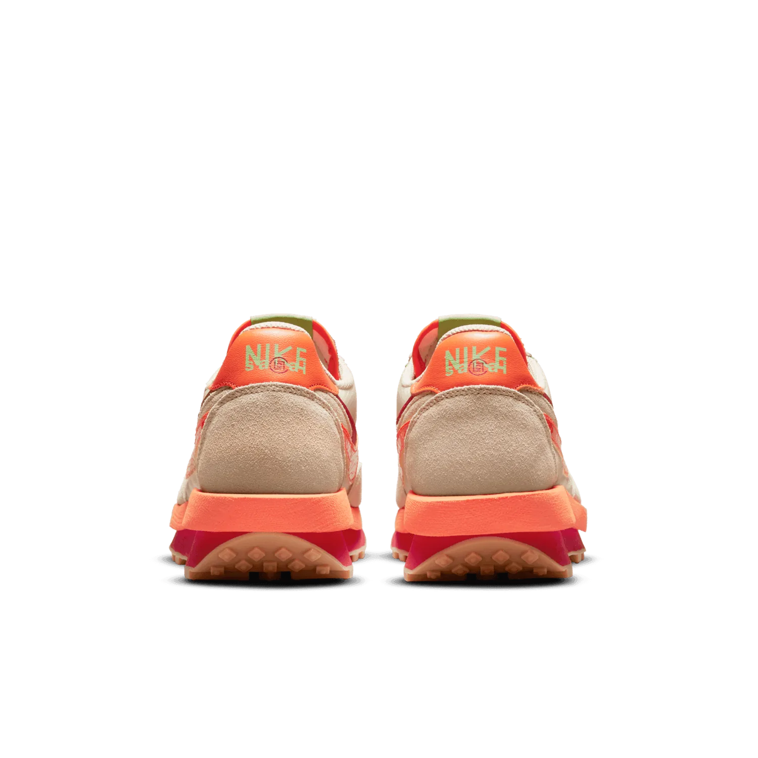 Nike LD Waffle sacai CLOT Net Orange Blaze image 5