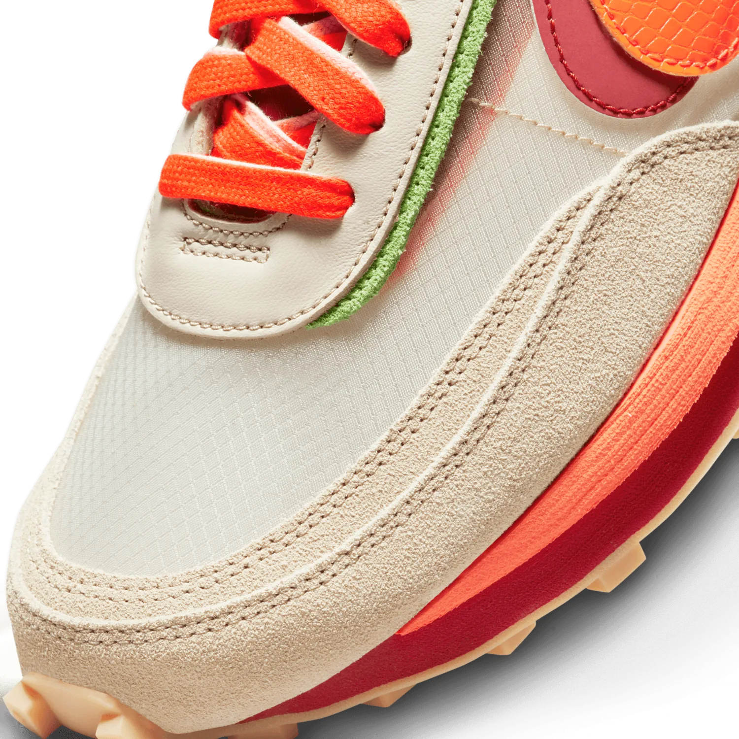 Nike LD Waffle sacai CLOT Net Orange Blaze image 6