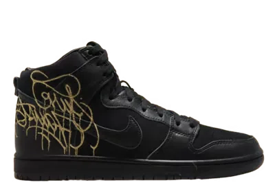 Nike SB Dunk High FAUST Black Gold