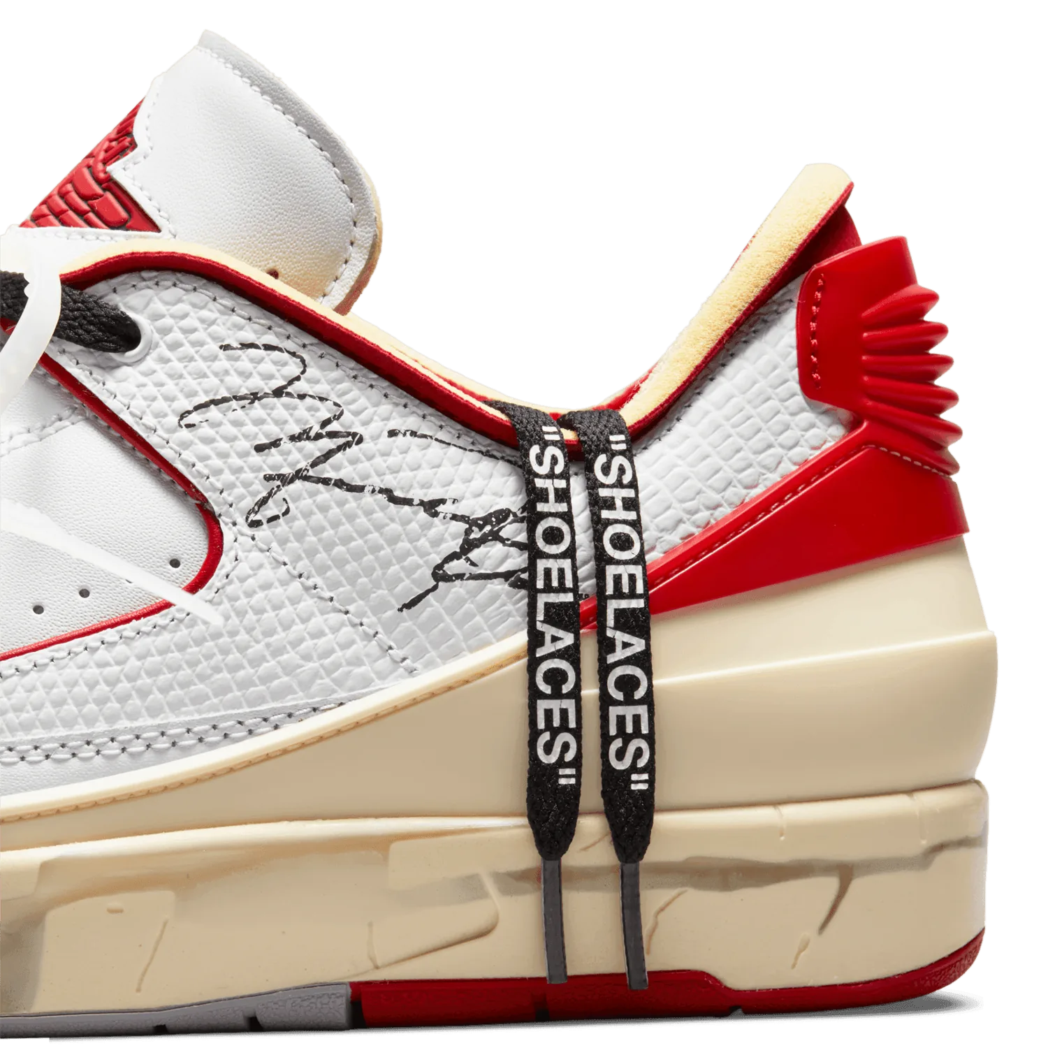 Air Jordan 2 Retro Low SP Off-White White Red image 4
