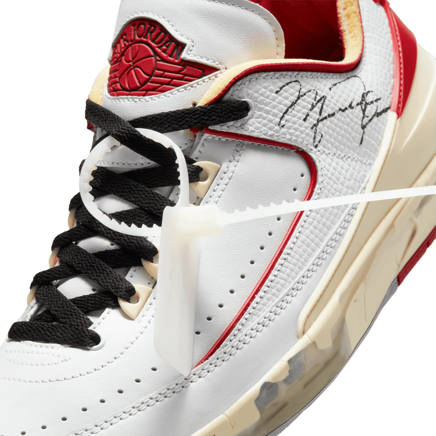 Air Jordan 2 Retro Low SP Off-White White Red image 12