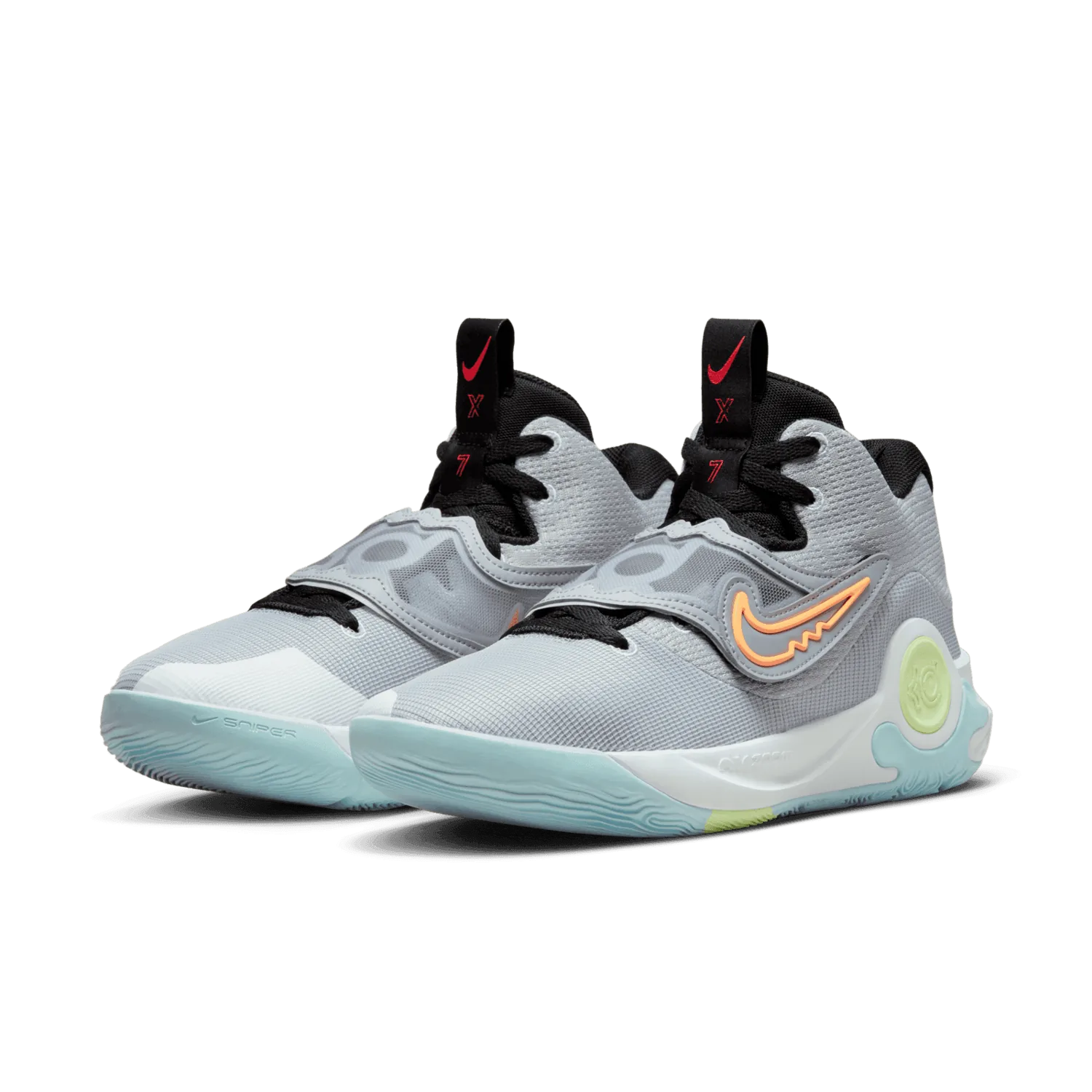 Nike KD Trey 5 X Wolf Grey Volt Crimson image 3