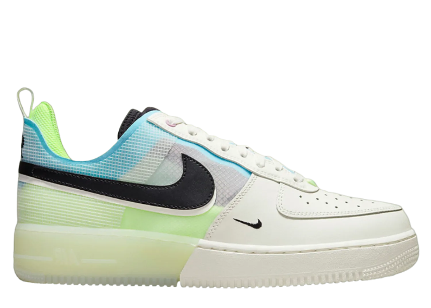 Nike Air Force 1 React White Ghost Green Blue Chill