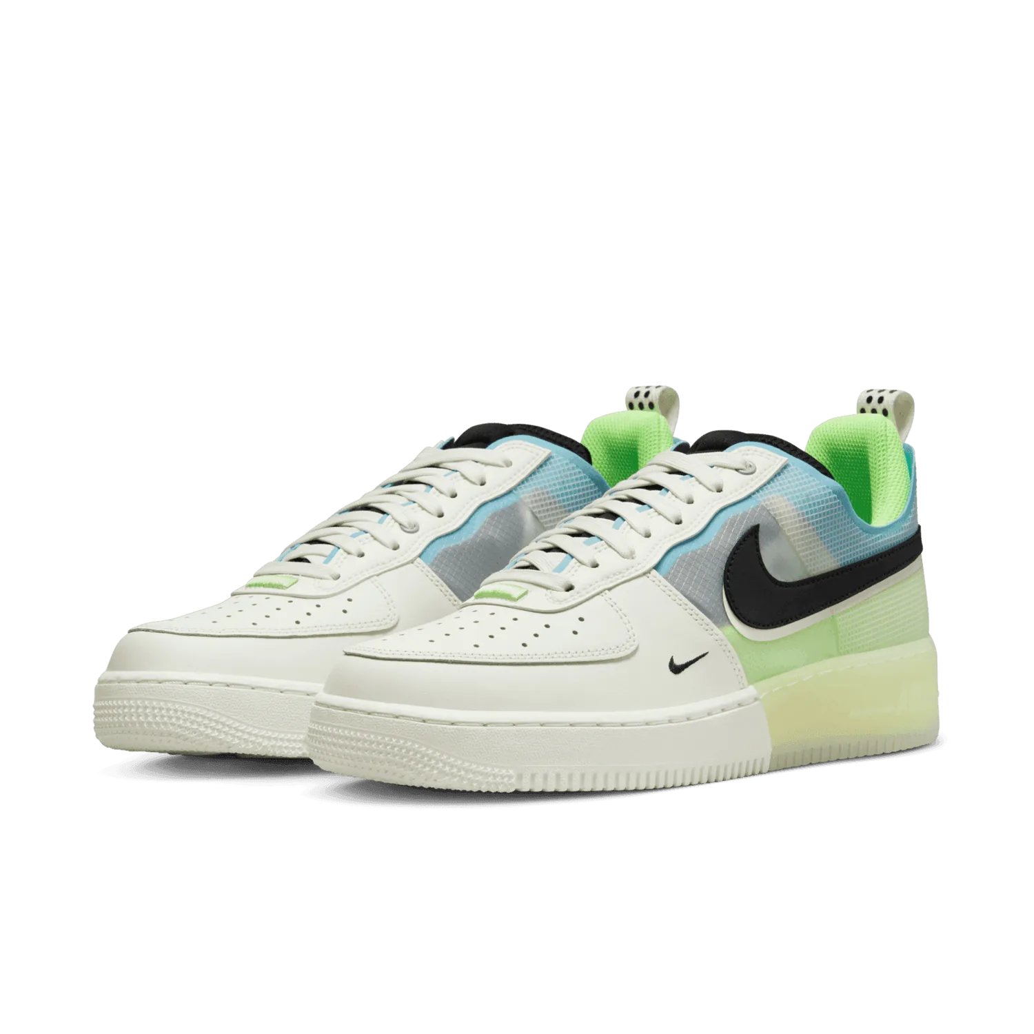 Nike Air Force 1 React White Ghost Green Blue Chill image 4