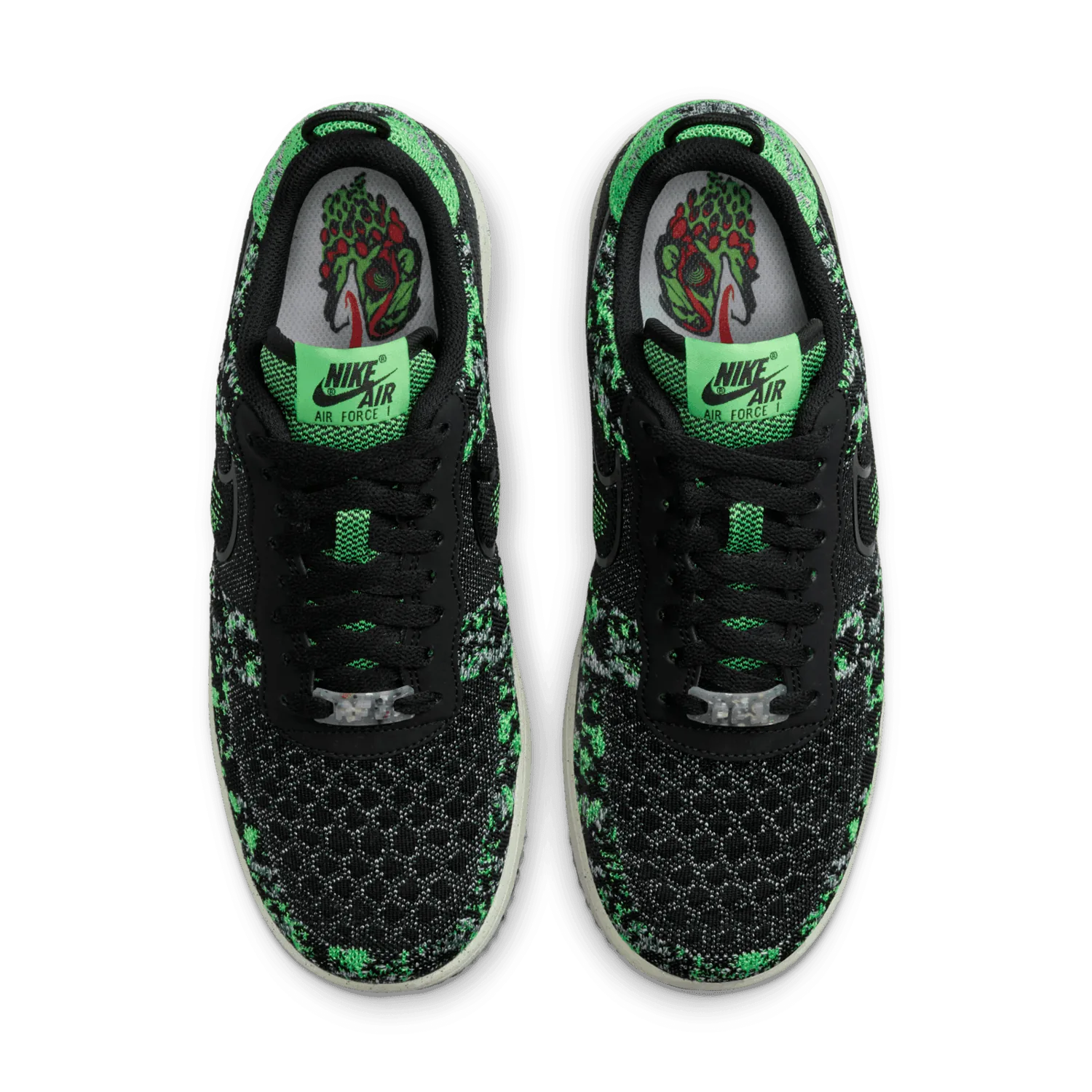 Nike Air Force 1 Crater Flyknit NN Black Scream Green image 2