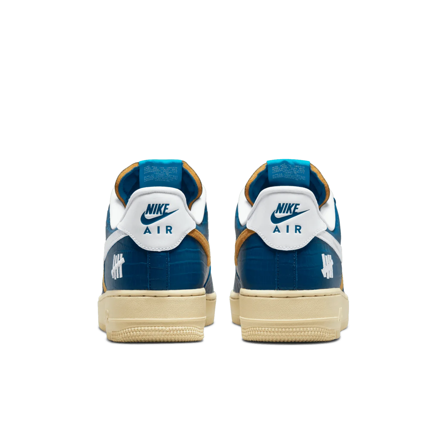 Nike Air Force 1 Undefeated 5 On It Croc Blue & Yellow image 4