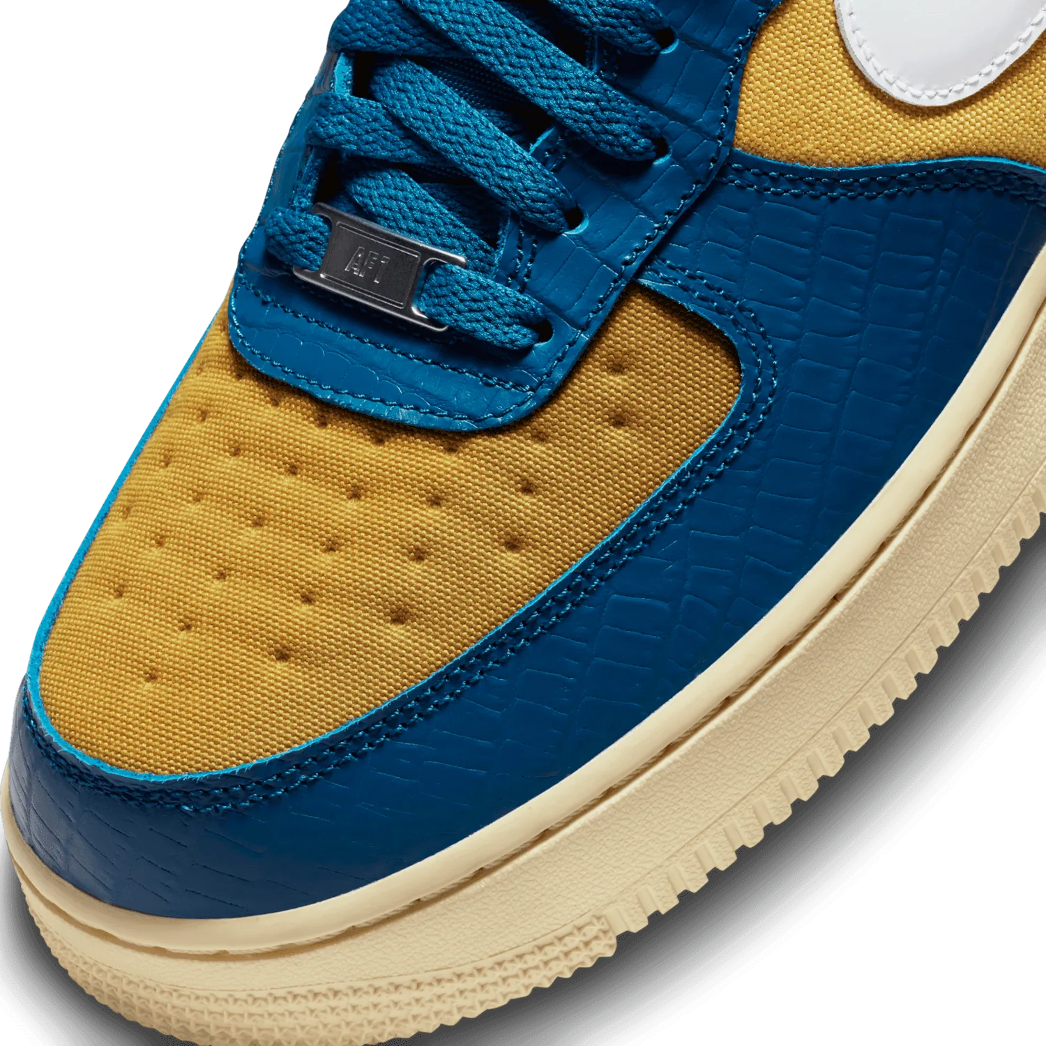 Nike Air Force 1 Undefeated 5 On It Croc Blue & Yellow image 5