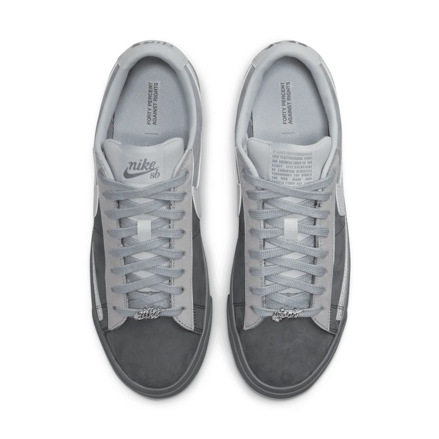 Nike SB Blazer Low FOURTY PERCENT AGAINST RIGHTS Grey image 3