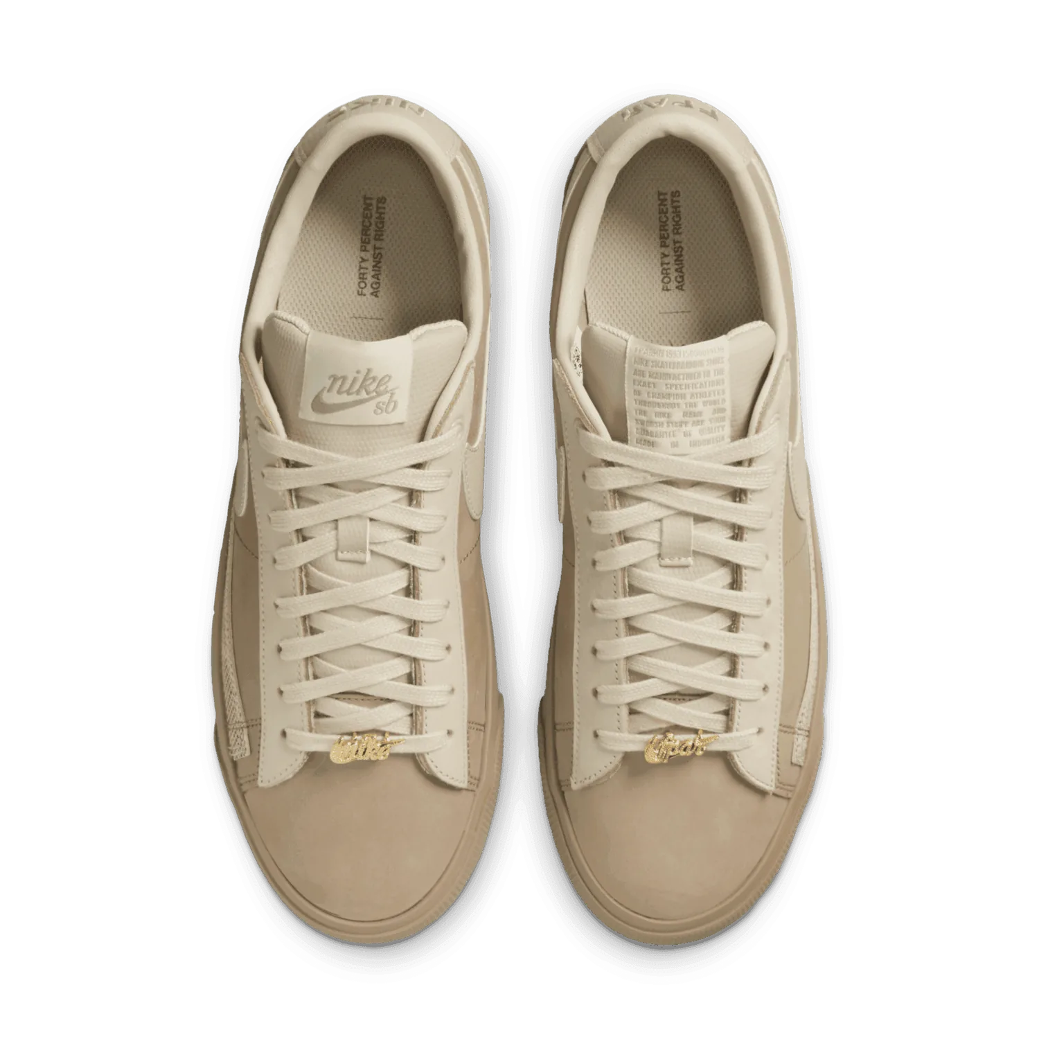 Nike SB Blazer Low FOURTY PERCENT AGAINST RIGHTS Tan image 3