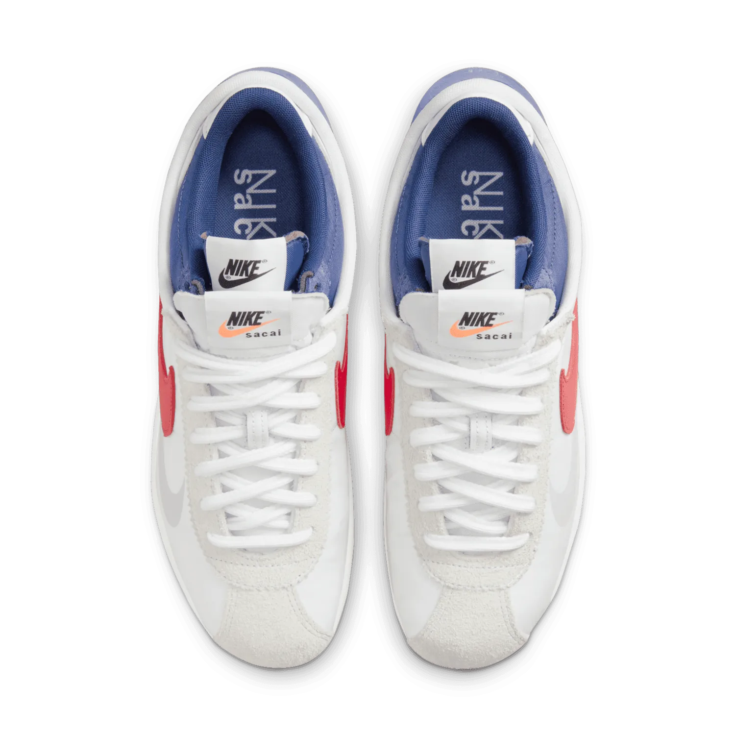 Nike Cortez Sacai White University Red Blue image 2