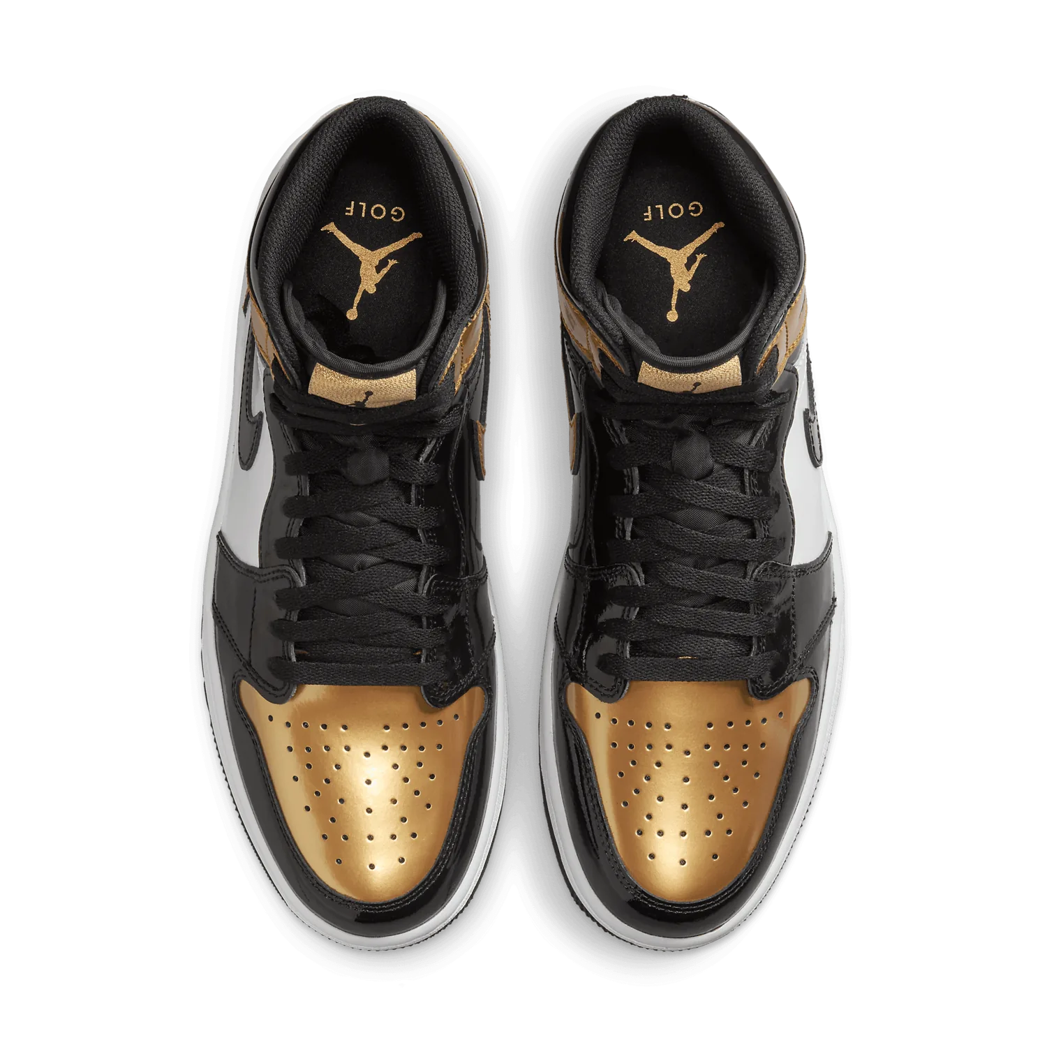 Air Jordan 1 High Golf Patent Gold Toe image 3