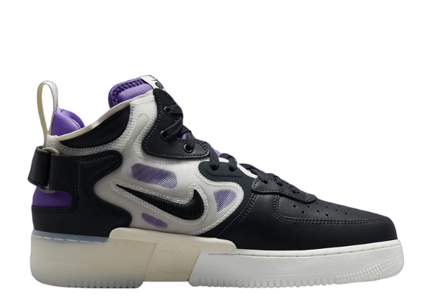Nike Air Force 1 Mid React Off Noir Action Grape